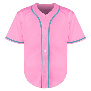 Camiseta de uniforme de béisbol y softbol de poliéster 100% personalizada, camiseta multicolor con botones en Tallas grandes - Product Image 2