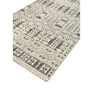 Alfombra de Lana Grande Rectangular Geométrica Trenzada 3D para Sala de Estar, Hecha a Mano, Modelo SKWL-422, Color Marfil - Product Image 2
