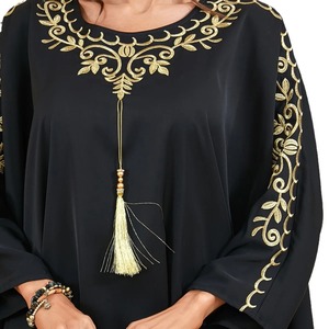 Vestido Abaya Musulmán Africano de 2 Piezas, Talla Grande, Transpirable, Vestido de Noche de Gasa Turca de Dubái para Mujer, NUEVO 2024 - Product Image 6