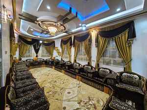 Diseño interior árabe Majlis, diseño clásico moderno, elegante conjunto de sala de estar, asientos de esquina de lujo, diseño que ahorra espacio - Product Image 2