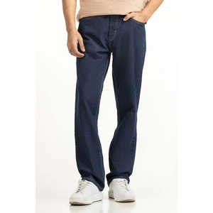 กางเกงยีนส์ทรงตรงสไตล์ฮิปฮอปวินเทจ MN-JNS-WS25-002 ผ้ายีนส์ฟอกสี ทรงขากว้าง ปักลายสีเข้ม ทรงหลวม ใส่ได้ในฤดูหนาว - Product Image 1