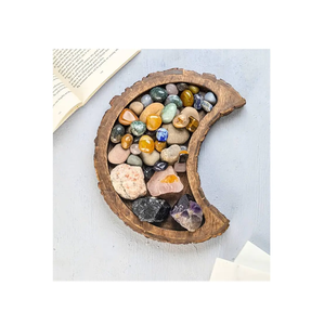 Bandeja de Madera Ecológica Moderna en Forma de Luna y Estrella para Servir Frutos Secos, Postres, Pasteles, Decoración Festiva para el Hogar - Product Image 5