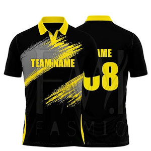 Venta al por mayor de camisetas de cricket para los hombres con 100% algodón sublimado patrones camisetas de cricket para personalizar su propio logotipo de marca - Product Image 1