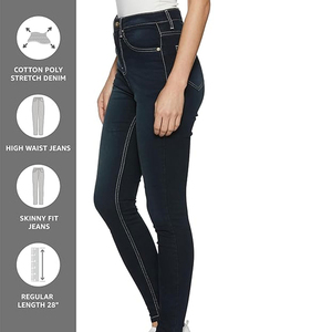 Pantalones vaqueros de mujer de secado rápido con logotipo personalizado 2024, ropa informal, pantalones vaqueros de mujer, pantalones vaqueros transpirables OEM de alta calidad para mujer - Product Image 3