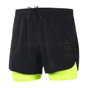 Fabricación de fábrica Pantalones cortos de fitness de color sólido para hombres Diseña tu propio producto Pantalones cortos de fitness para hombres - Product Image 1