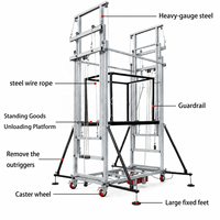 Plateforme élévatrice mobile en acier galvanisé à chaud sur mesure, pliable, haute résistance, 2-15m, charge 500KG