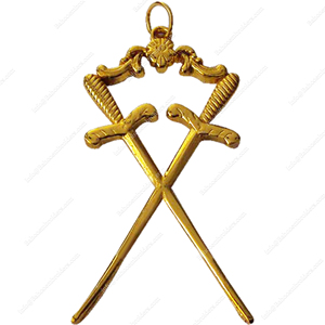 MASONIC REGALIA ORDEN DE ATELSTÁN CAPITÁN DE GUARDIA COLLAR JOYA-FREEMASON COLLAR ORO JOYA - Product Image 1