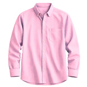 T-shirt Homme Léger 100% Coton Teint en Fil Coupe Classique Respirant Écologique Infroissable Décontracté Manches Longues Col - Product Image 4