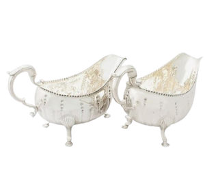 Silver Glossy Finishing Latest Arrival Decorative Metal <b>Gravy</b> Sauce <b>Boats</b> Custom Made Nickel Finishing Serving Dish - Product Image 5