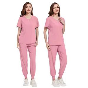 Luxury Multi-Color Nursing <b>Scrubs</b> Custom Made Short Sleeve Uniform Sets High Quality OEM Service for Men Plus Size Factory Price - Product Image 1