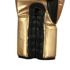 Gants de boxe avec logo personnalisé de haute qualité Nouveau design Gants de combat à lacets en cuir-Vente en gros à des fins d'entraînement - Product Image 5