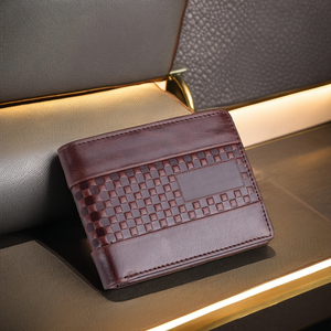 Cartera plegable de lujo de alta calidad para hombre, billetera de regalo de larga duración con función RFID de cuero Real personalizable - Product Image 6