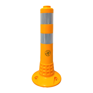 Delineateur de circulation jaune en TPE 45 x 8 cm avec prise – Produit d'avertissement routier - Product Image 1