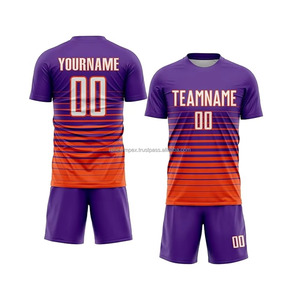 Maillots et shorts de football à manches courtes de couleur unie | Uniformes de sport légers en polyester 100% à bas prix - Product Image 4