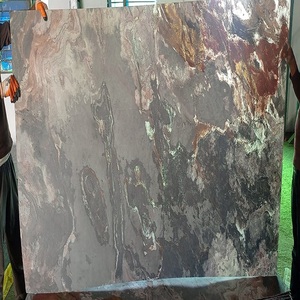 Haute qualité 2mm épaisseur sable pierre placage écologique 100% effet naturel semi-flexible mince ardoise de couleur rouge - Product Image 6