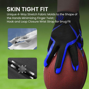 Gants de football avec logo personnalisé Meilleur prix Grip Palm Nom personnalisé Conception d'équipe Gants de haute qualité de fabrication américaine OEM Formation - Product Image 5