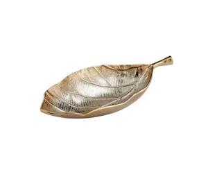 Stylish Design Metal <b>Leaf</b> Structured Serving Trays Gold Finishing Standard Size for Home and Wedding Food Serving and Decoration - Product Image 4