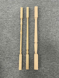 Balustre Carré Minimaliste Moderne en Peuplier Blanc Pré-Apprêté, Pièces d'Escalier pour Balcon, Garantie 1 An, Écologique - Product Image 2