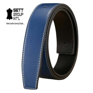 OEM correa de repuesto de cuero genuino lujo azul 100% Correa Reversible para hombres H hebilla sofá zapatos equipaje disfraces cortinas - Product Image 3