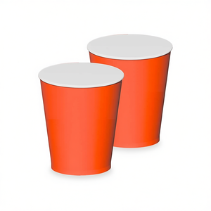 Gobelets jetables orange 270 ml pour fêtes, lot de 12 - Product Image 2
