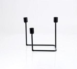 Décoration de la Maison & Chambre Bougeoir Bougeoir fait main en métal avec revêtement en poudre noir - Product Image 4