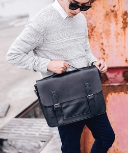 Genuine Leather Soft <b>Laptop</b> <b>Briefcase</b> for Unisex Durable Business Use with Customizable Size Shoulder <b>Bag</b> BB-0033 - Product Image 5