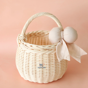 ตะกร้าอีสเตอร์สานจากหญ้าทะเลสำหรับจัดเก็บเค้กลูกอมพร้อมที่จับตะกร้าหญ้าทะเลสำหรับเด็กตกแต่งวันหยุดขายส่ง - Product Image 2