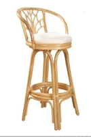 Chaise haute de bar moderne de luxe en bambou massif de haute qualité pour restaurant, hôtel, centre commercial et usage extérieur
