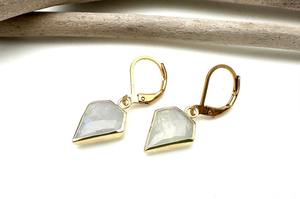 925 argent Sterling pierre de lune pierres précieuses boucles d'oreilles bijoux à la main en argent Boho Style boucles d'oreilles bijoux pour femmes cadeau de mariage pour - Product Image 3