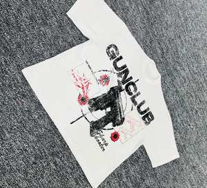 Personalizable de gran tamaño de los hombres recortada camiseta gráfica 100% algodón pesado Jersey Casual manga corta serigrafiado Logo cuello cuadrado - Product Image 6