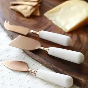 SET di coltelli da formaggio di lusso di vendita caldo AMAZON con manici in marmo