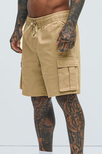 Pantalones cortos Cargo de piel para hombre con bolsillos laterales dobles y ajuste limpio a medida, pantalones Cargo resistentes de movimiento Crossroad, pantalones cortos deportivos de mezcla para hombre - Product Image 3