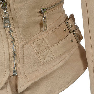 Chaqueta de Cuero de Invierno para Mujer de Alta Calidad con Diseño Acolchado Estampado Personalizable de Piel de Oveja - Product Image 4