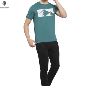 เสื้อยืดผ้าฝ้าย100% สำหรับผู้ชายระบายอากาศคอกลมสไตล์ฮิปฮอปเทคนิคการย้อมสีพื้นแบบเรียบ - Product Image 4