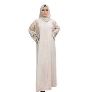 ชุดเดรสคาร์ดิแกนมุสลิมสำหรับผู้หญิงเสื้อผ้าฮิญาบอาบาดูไบคาร์ดิแกนไซส์ใหญ่ - Product Image 1