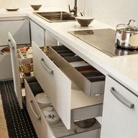Poignées de meubles de cuisine modernes en alliage de zinc, durables et écologiques, finition argent mat antique, forme pont, pour tiroirs