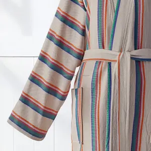 Bata de Baño Tejida 100% Algodón para Mujer y Hombre, Transpirable, de Secado Rápido, Larga, para Verano/Primavera, Hecha en Turquía - Product Image 3