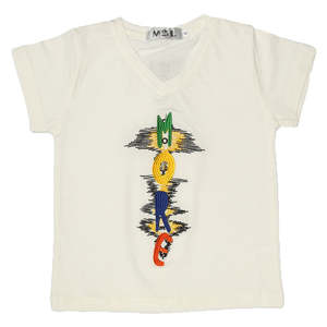 Boys Half Sleeves T-Shirt - White - Product Image 1