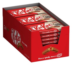 KitKat Barras de chocolate con sabor a chocolate con leche dulce con patrón de frijol Ingrediente de caramelo Forma sólida - Product Image 5