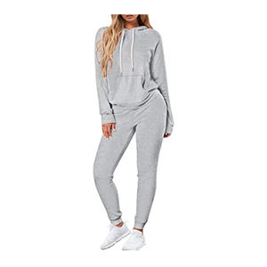 Women's Clothing Sets Jogger <b>Jumpers</b> Gym Custom 2 Piece Set Women Top Hoodie and Joggers Set - Product Image 1