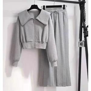 ชุดเสื้อโค้ทผ้าฝ้าย100% สำหรับผู้หญิง, เสื้อสเวตเตอร์มีซิประบายอากาศเป็นมิตรกับสิ่งแวดล้อมผ้าคอตตอน - Product Image 6