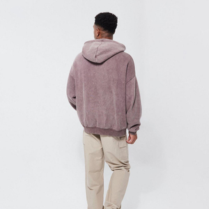 เสื้อฮู้ดซักกรดของผู้ชายผ้าฝ้าย100% กรดแบบลำลองใหม่ล่าสุดล่าสุด - Product Image 3