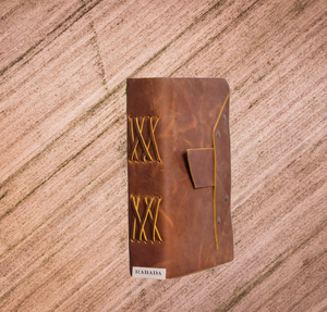 Cahier de calligraphie de style antique fait à la main Journal en cuir vintage avec papier de bord Deckle pour une utilisation promotionnelle RADABA LNB1 - Product Image 1