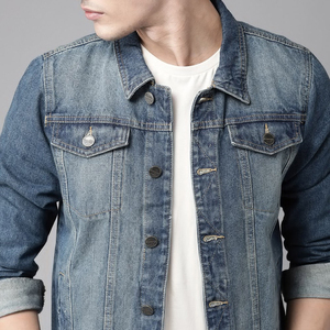 Vente à chaud de veste en jean de qualité supérieure pour hommes, style décontracté, vêtements d'extérieur d'hiver conçus pour la chaleur et le confort - Product Image 4