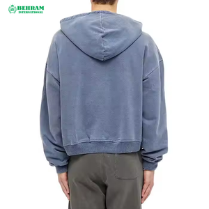 Sweat-shirts à fermeture éclair unisexes de haute qualité avec logo personnalisé OEM, 100% coton molletonné, tissu éponge français respirant, séchage rapide, coupe régulière, haut d'hiver - Product Image 4