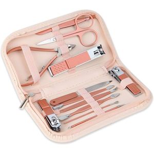 Ensemble de manucure Kit de coupe-ongles professionnel Kit de manucure en acier inoxydable, outils de soin des ongles avec étui de voyage luxueux - Product Image 1