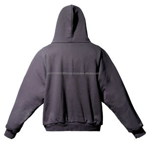 High weight quality 500g heavyweight double layer <b>Oversized</b> Drop shoulder Boxy fit cropped <b>hoodie</b> <b>for</b> <b>men</b> - Product Image 4