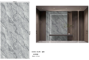 Paneles de Pared Impermeables de PVC con Diseño de Mármol y Protección UV de Alta Calidad para Decoración de Hoteles - Product Image 2