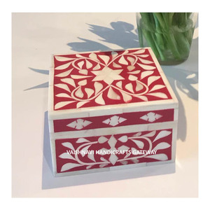 Haute qualité dernière incrustation d'os pur bois PC nacre boîtes à bijoux travail colliers anneaux boucles d'oreilles montres emballage - Product Image 4