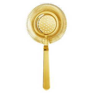 Colador de Cócteles Hawthorne de Lujo Chapado en Oro, Filtro de Resorte de Acero Inoxidable de Primera Calidad, Vertido Suave, Herramienta Profesional para Bar - Product Image 1